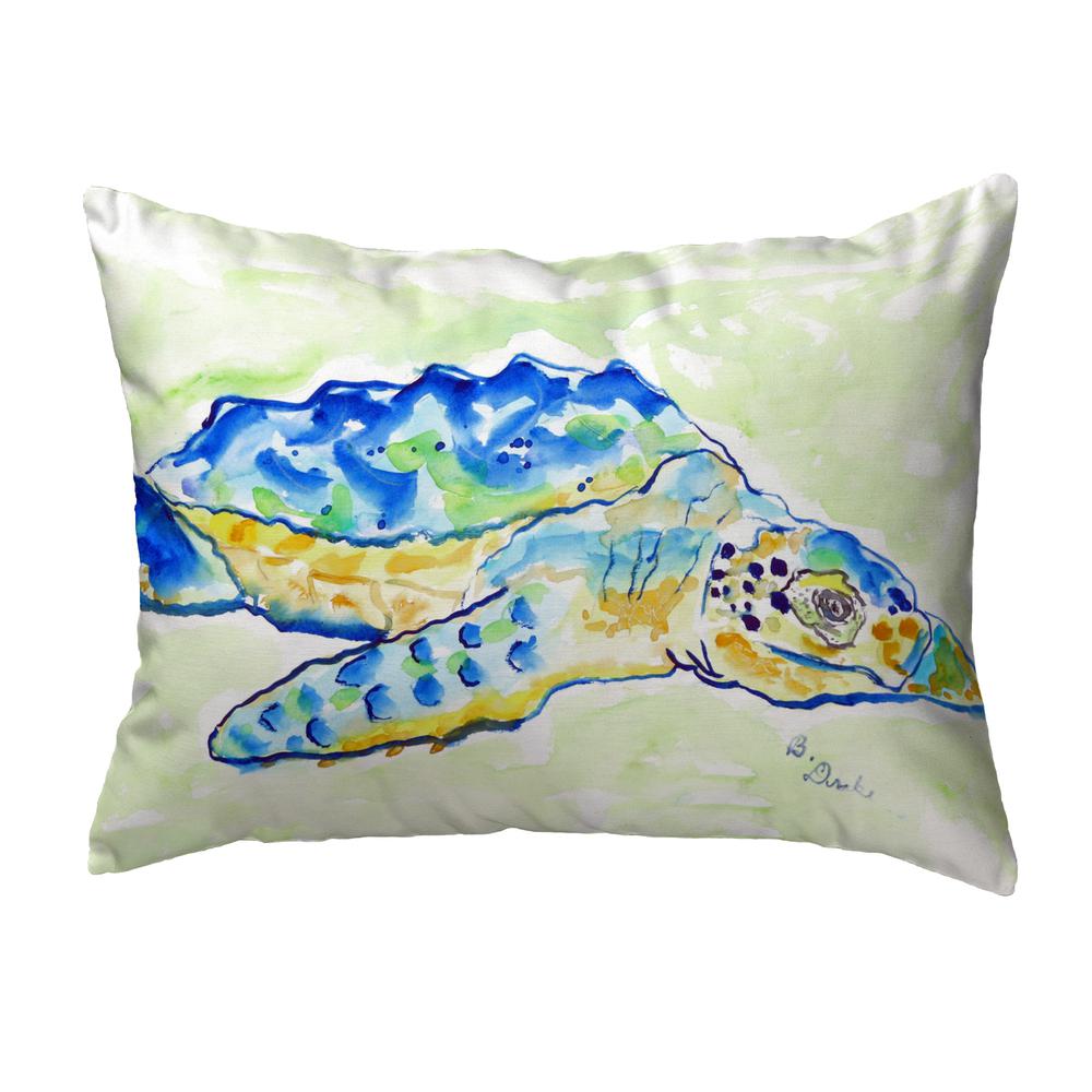 Loggerhead Turtle No Cord Pillow 16x20