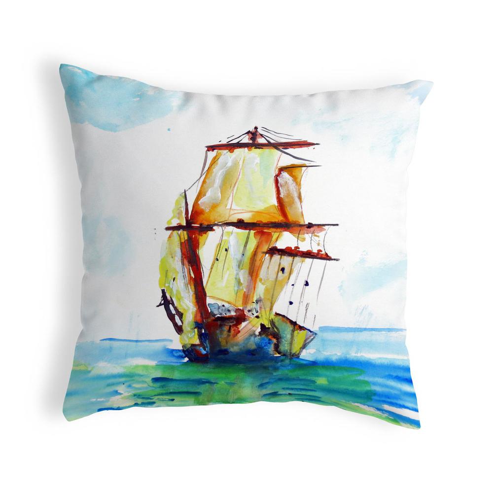 Tall Ship No Cord Pillow 18x18