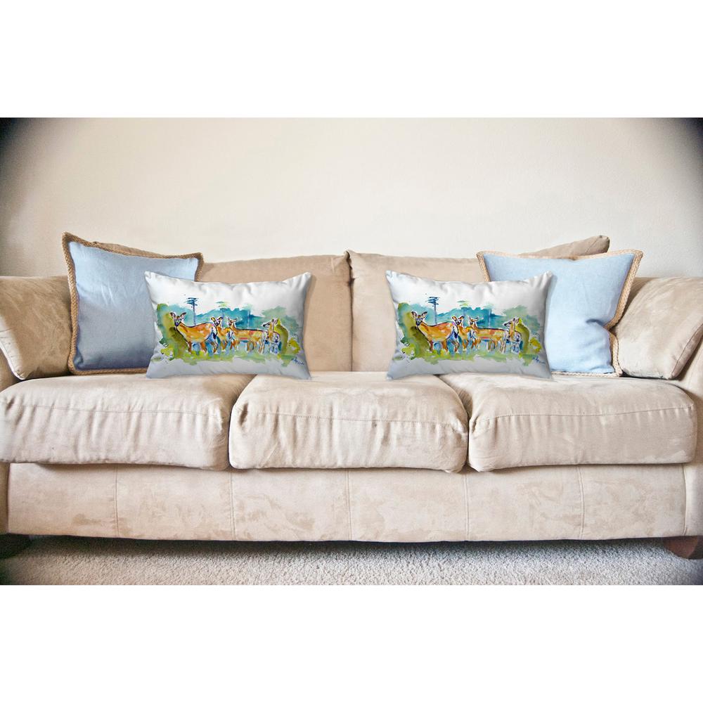 Deer Herd No Cord Pillow 18x18