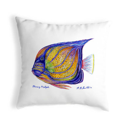 Blue Ring Angelfish No Cord Pillow 18x18