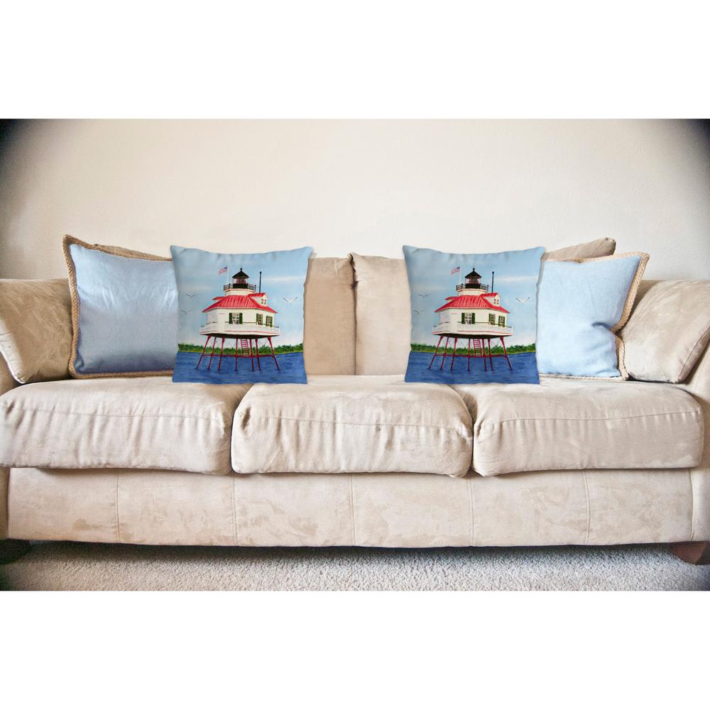 Drum Point Lighthouse No Cord Pillow 18x18