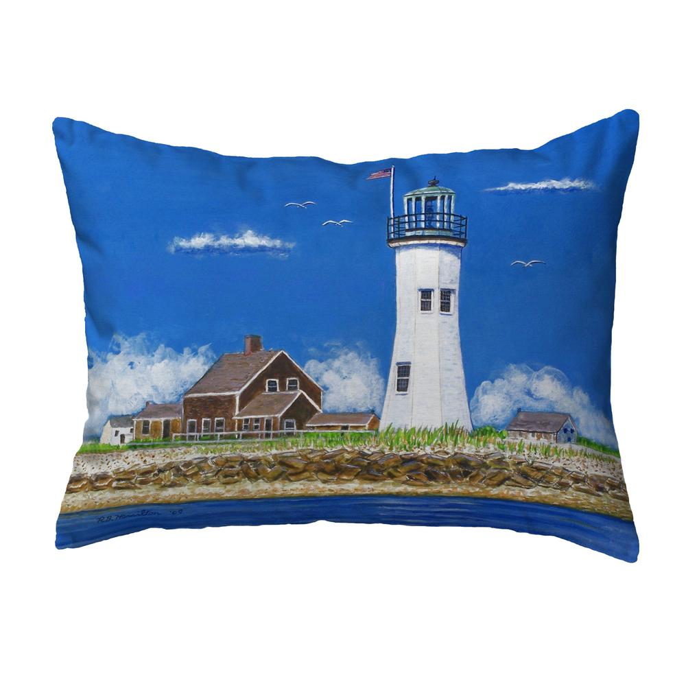 Scituate MA Lighthouse No Cord Pillow 16x20