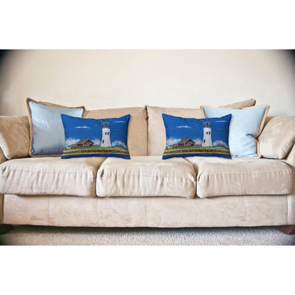 Scituate MA Lighthouse No Cord Pillow 16x20