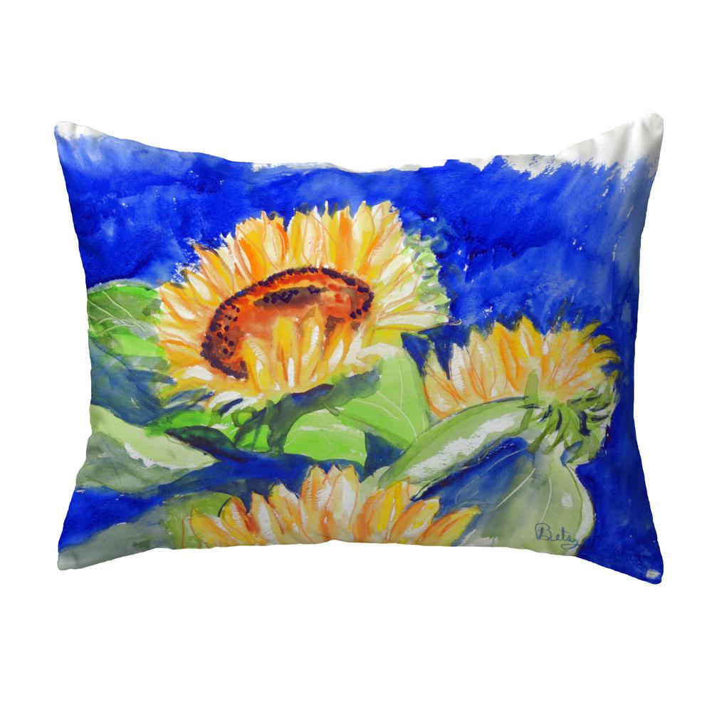 Gold Rising SunFlower No Cord Pillow 16x20