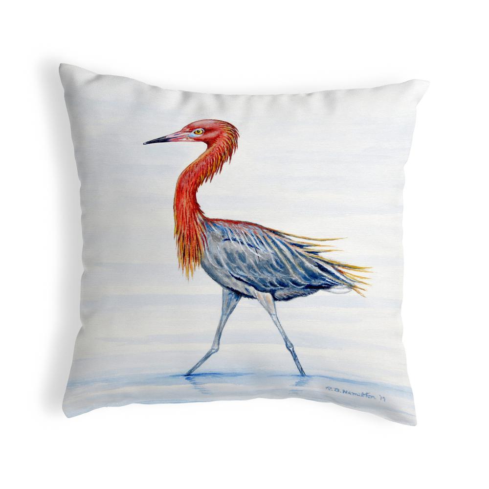 Reddish Egret No Cord Pillow 16x20