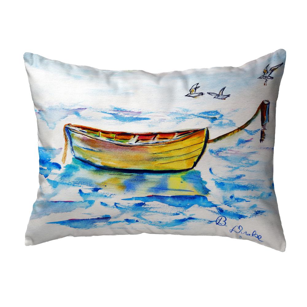 Yellow Row Boat No Cord Pillow 16x20