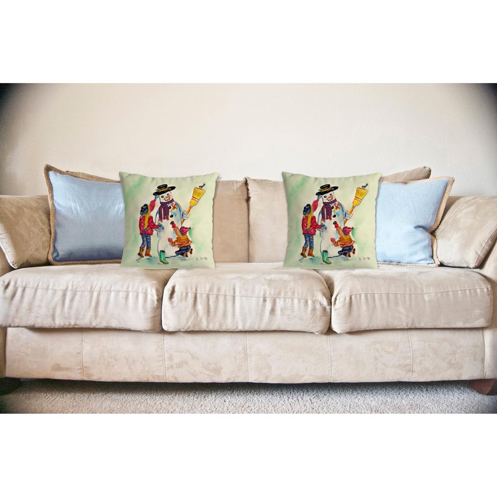 Snowman No Cord Pillow 18x18
