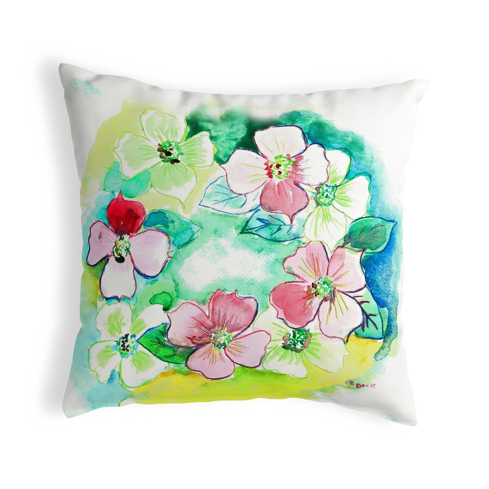 Flower Wreath No Cord Pillow 18x18