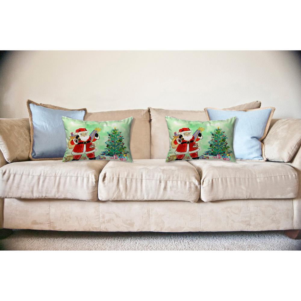 Santa & Tree No Cord Pillow 16x20