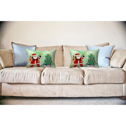 Santa & Tree No Cord Pillow 16x20
