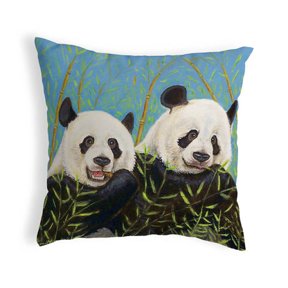 Pandas No Cord Pillow 18x18
