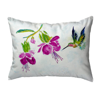 Purple Hummingbird No Cord Pillow 16x20
