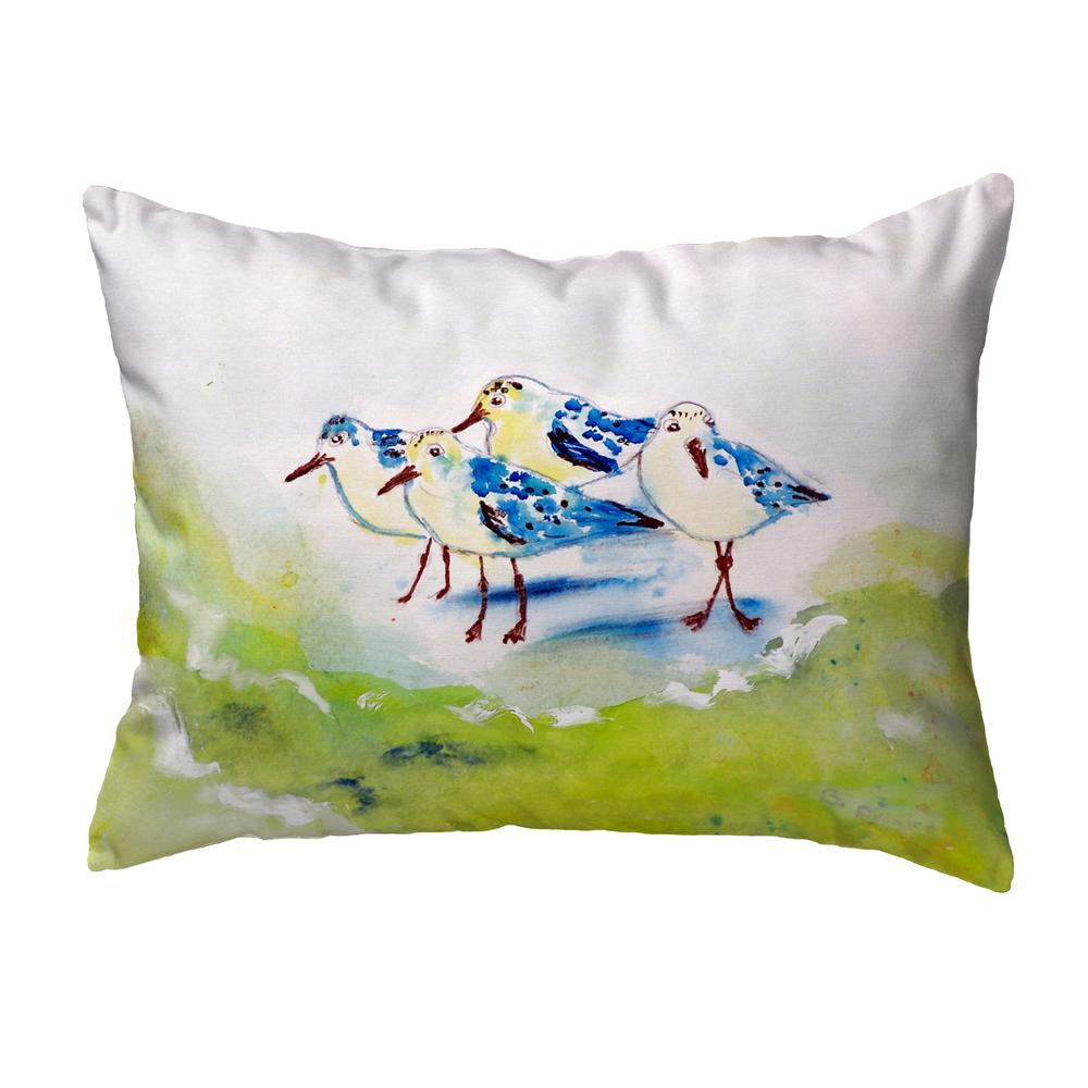 Green Sanderlings No Cord Pillow 16x20