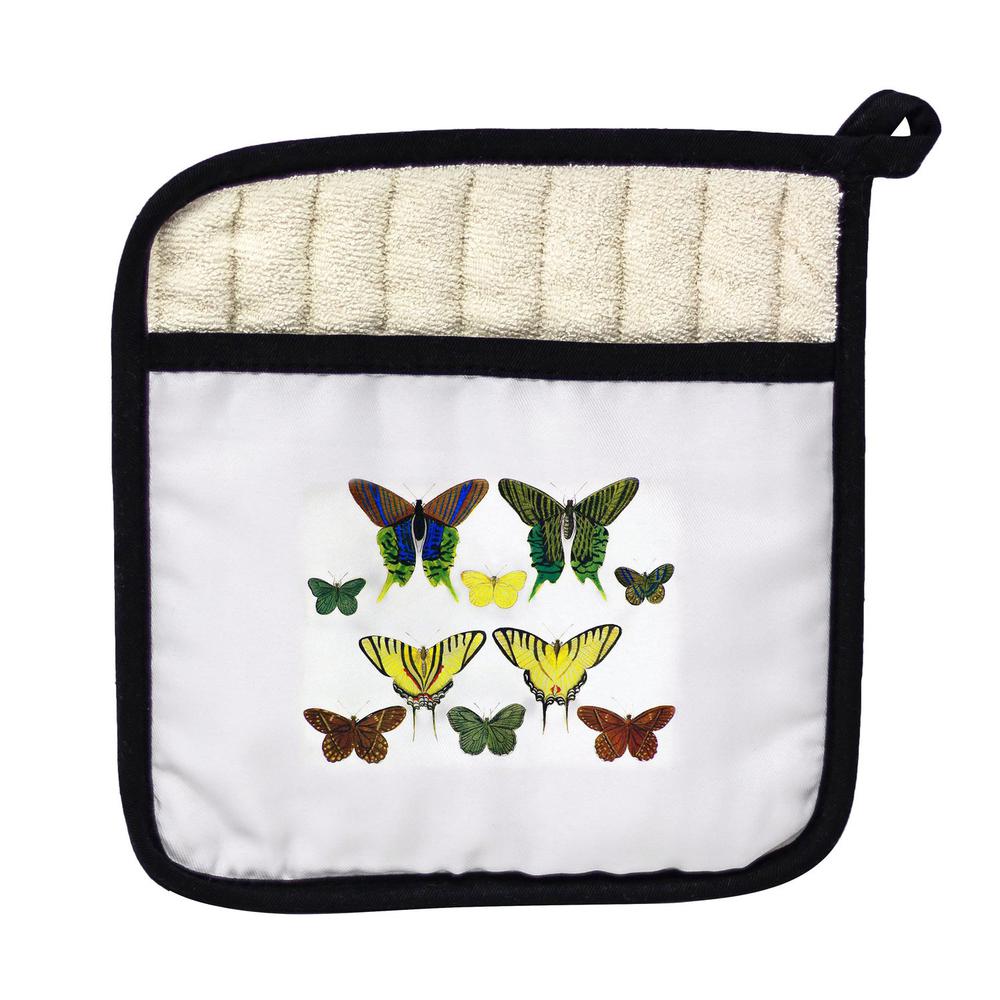 Green Butterflies Pot Holder