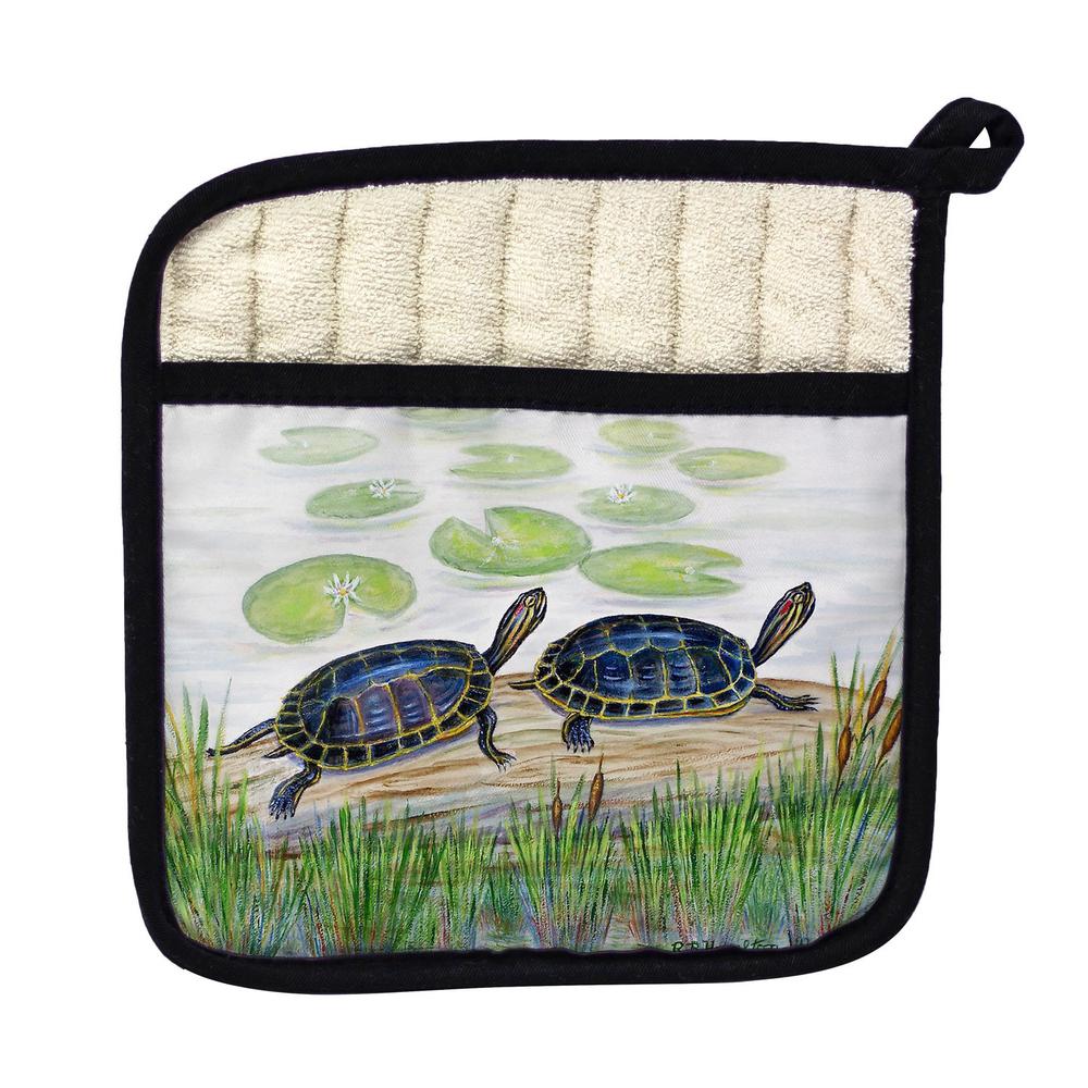 Two Turtles Pot Holder