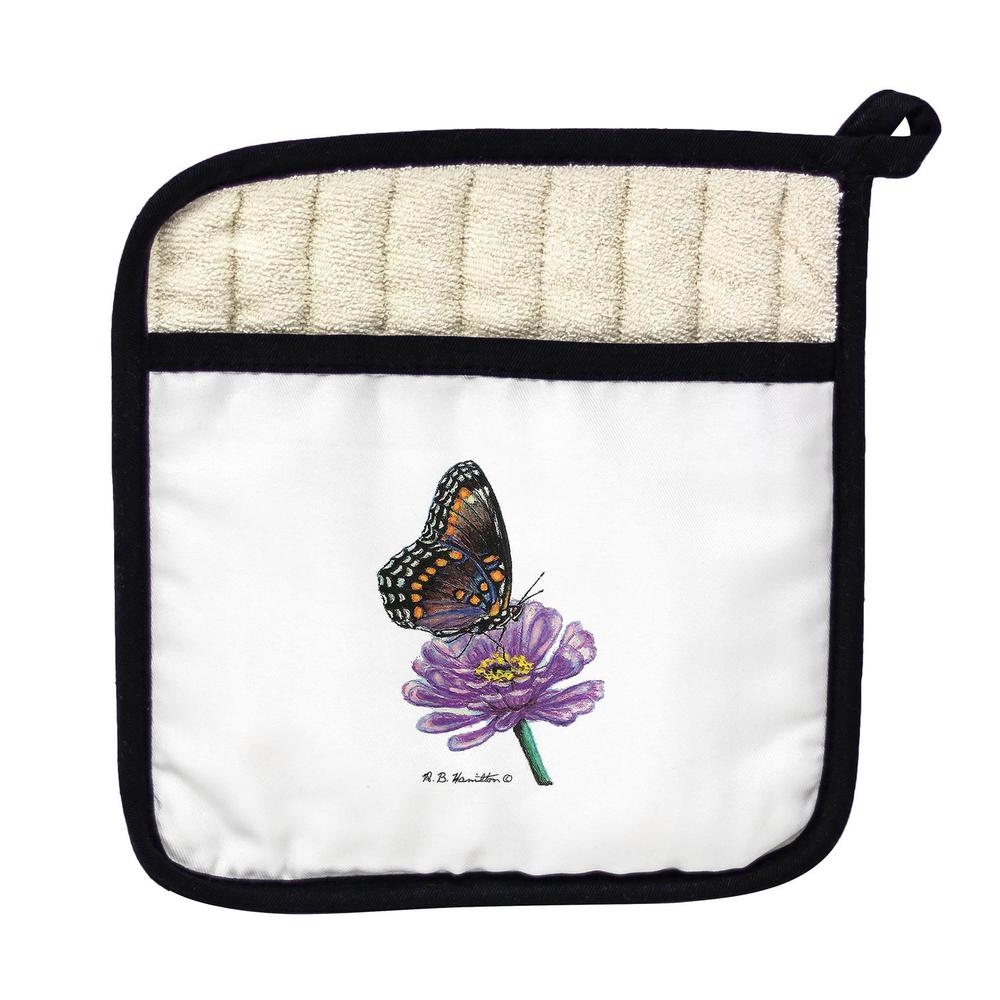 Red Spotted Purple Butterfly Pot Holder