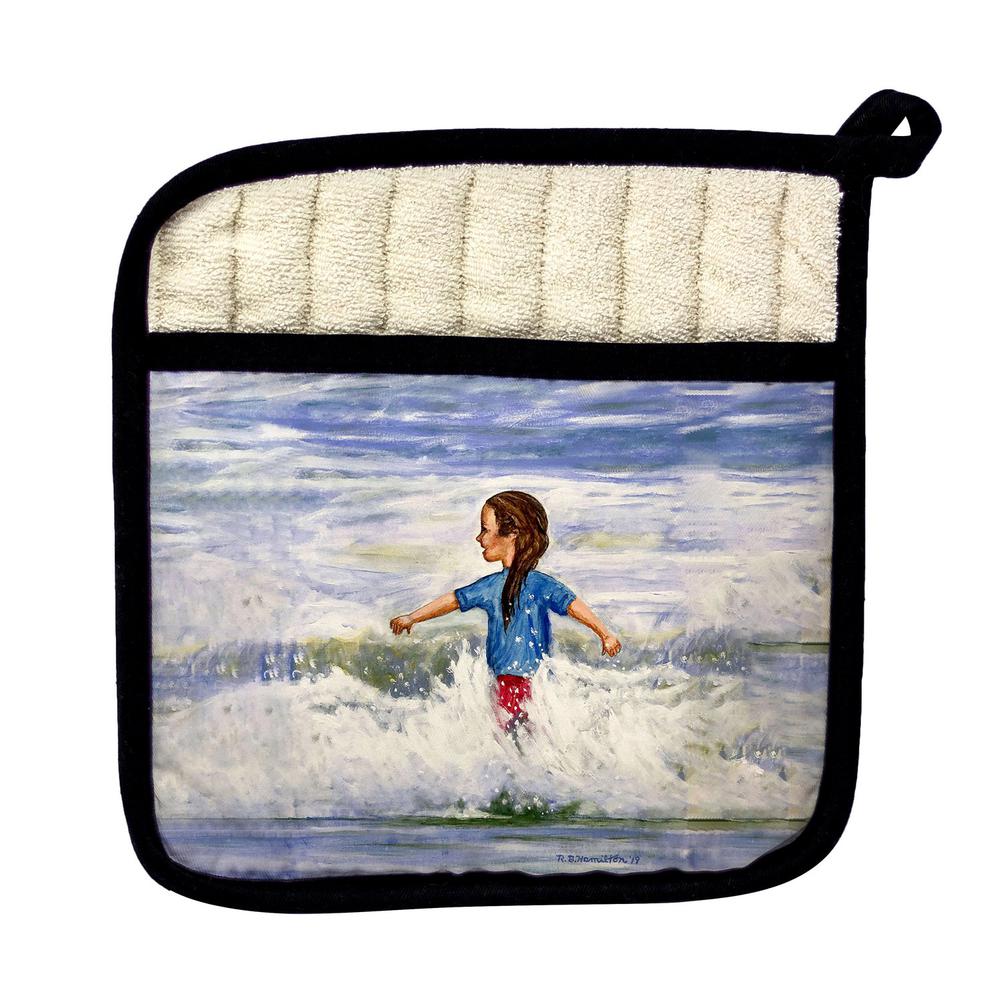 Girl in Surf Pot Holder