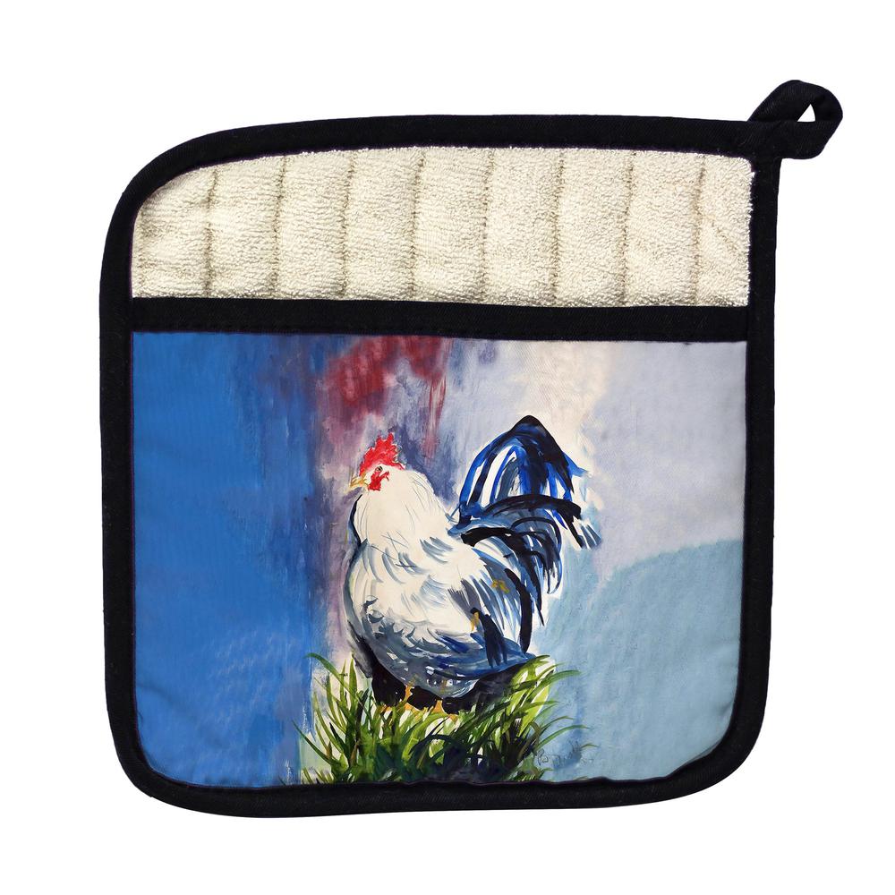 Blue & White Rooster Pot Holder