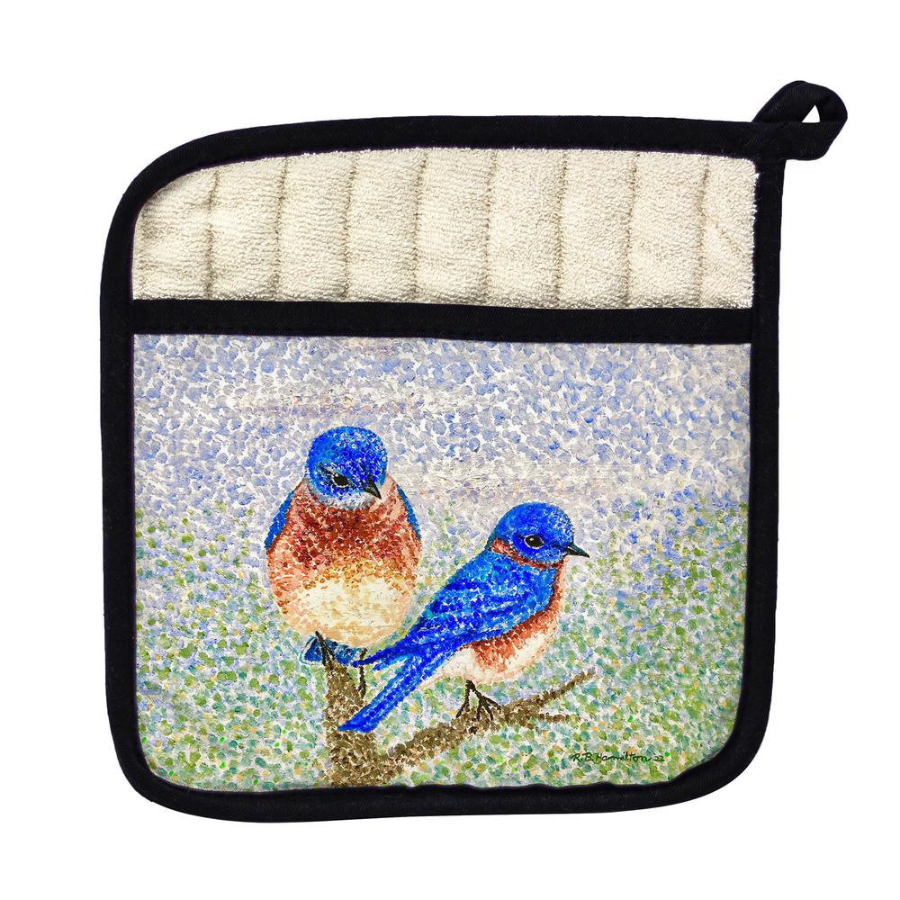 Two Blue Birds Pot Holder