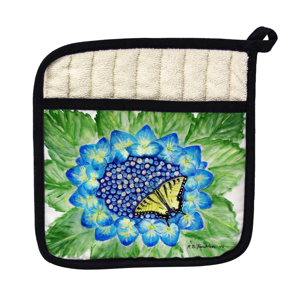 Hydrangea and Butterfly Pot Holder