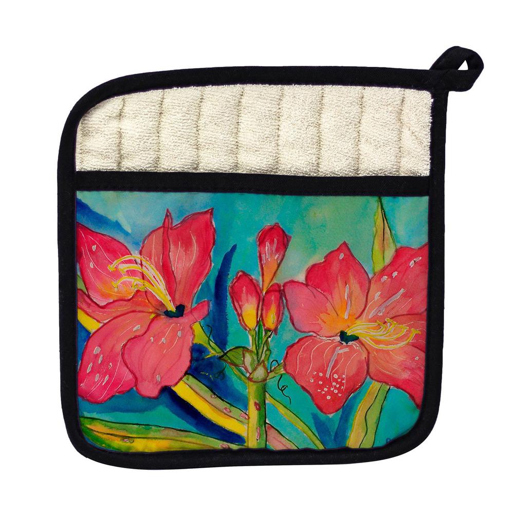 Pink Amaryllis Pot Holder