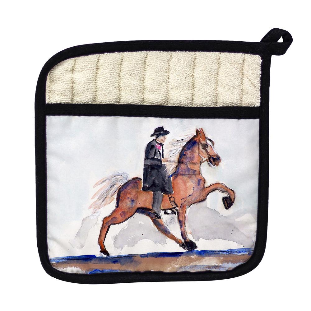 Brown Walking Horse Pot Holder