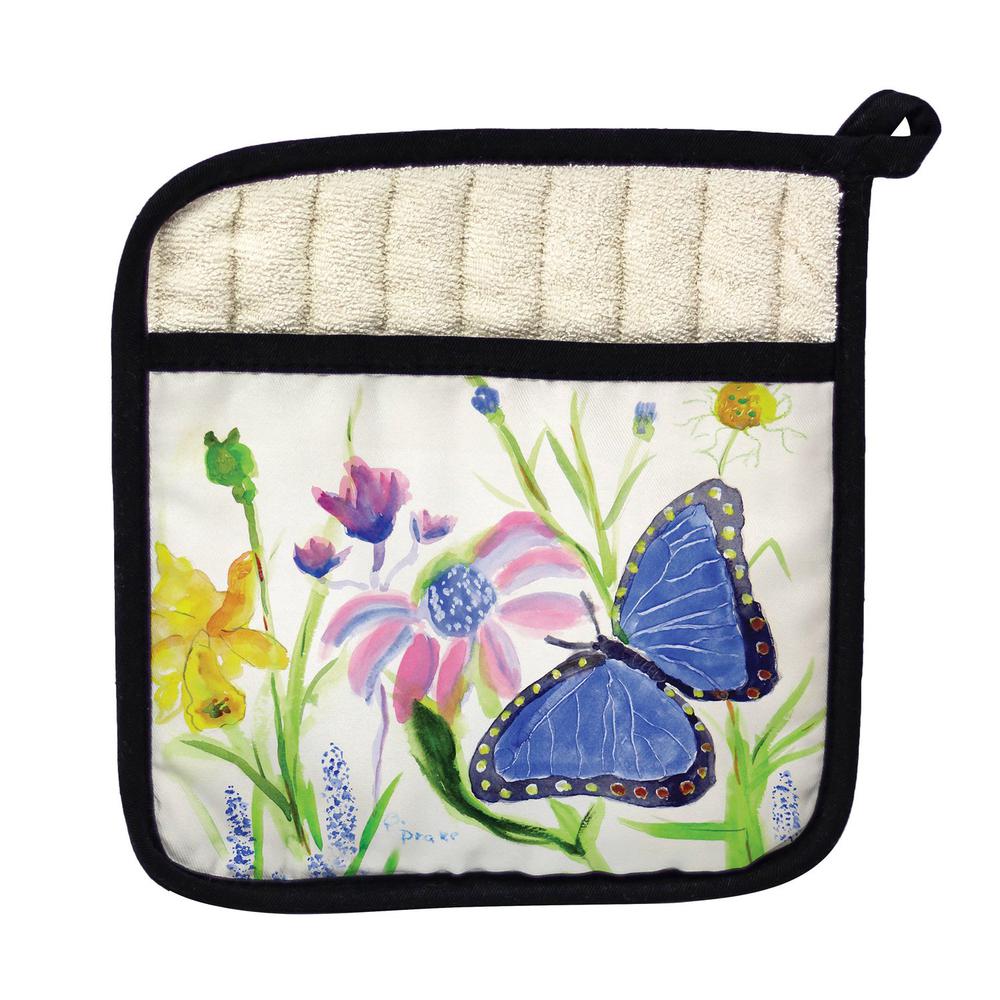 Betsy's Blue Morpho Butterfly Pot Holder