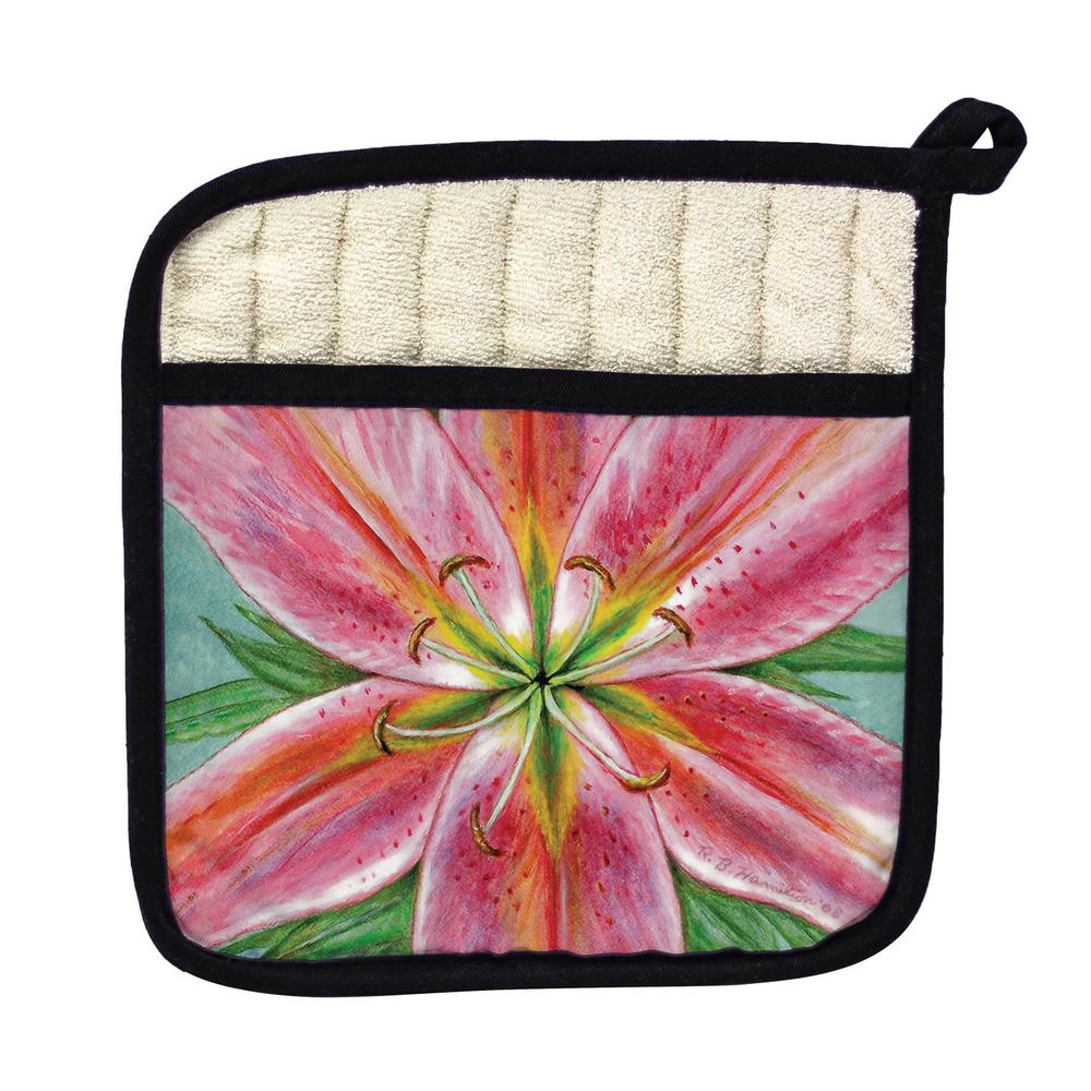 Pink Lily Pot Holder