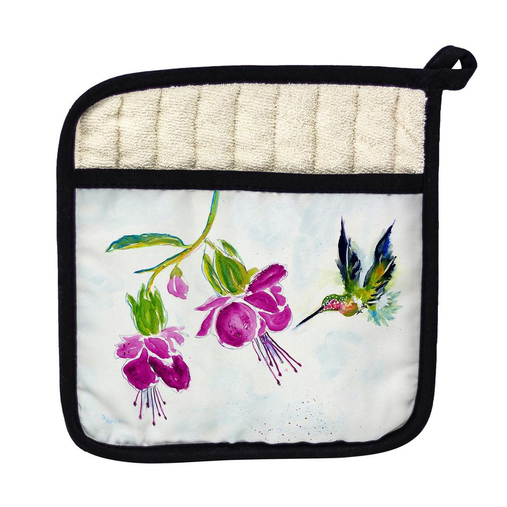 Purple Hummingbird Pot Holder