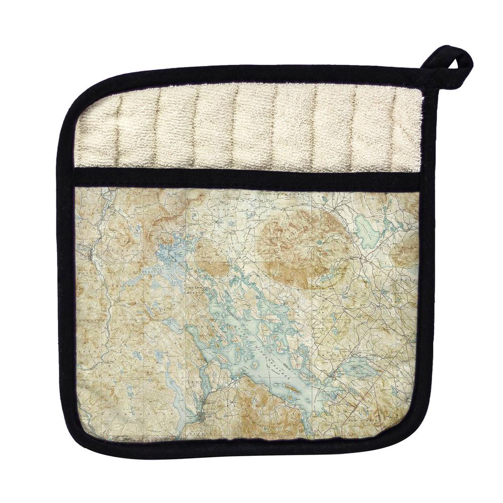 Winnipesaukee, NH Nautical Map Pot Holder