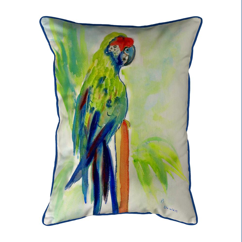 Green Parrot Small Indoor/Outdoor Pillow 11x14