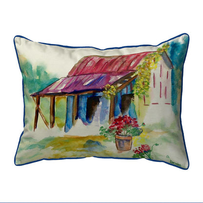 Barn & Geranium Small Indoor/Outdoor Pillow 11x14