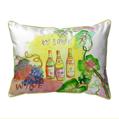 Wine Bottles Small Indoor/Outdoor Pillow 11x14