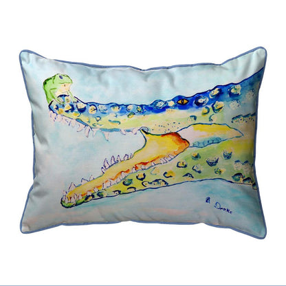 Crocodile & Frog Small Indoor/Outdoor Pillow 11x14