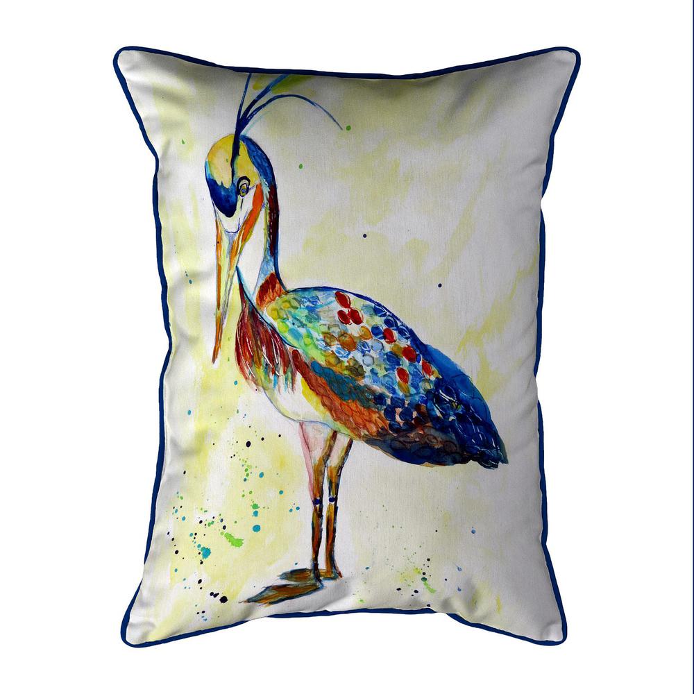 Fancy Heron Small Indoor/Outdoor Pillow 11x14