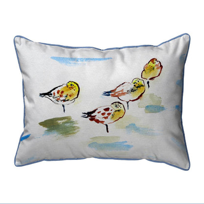Four Sanderlings Small Indoor/Outdoor Pillow 11x14