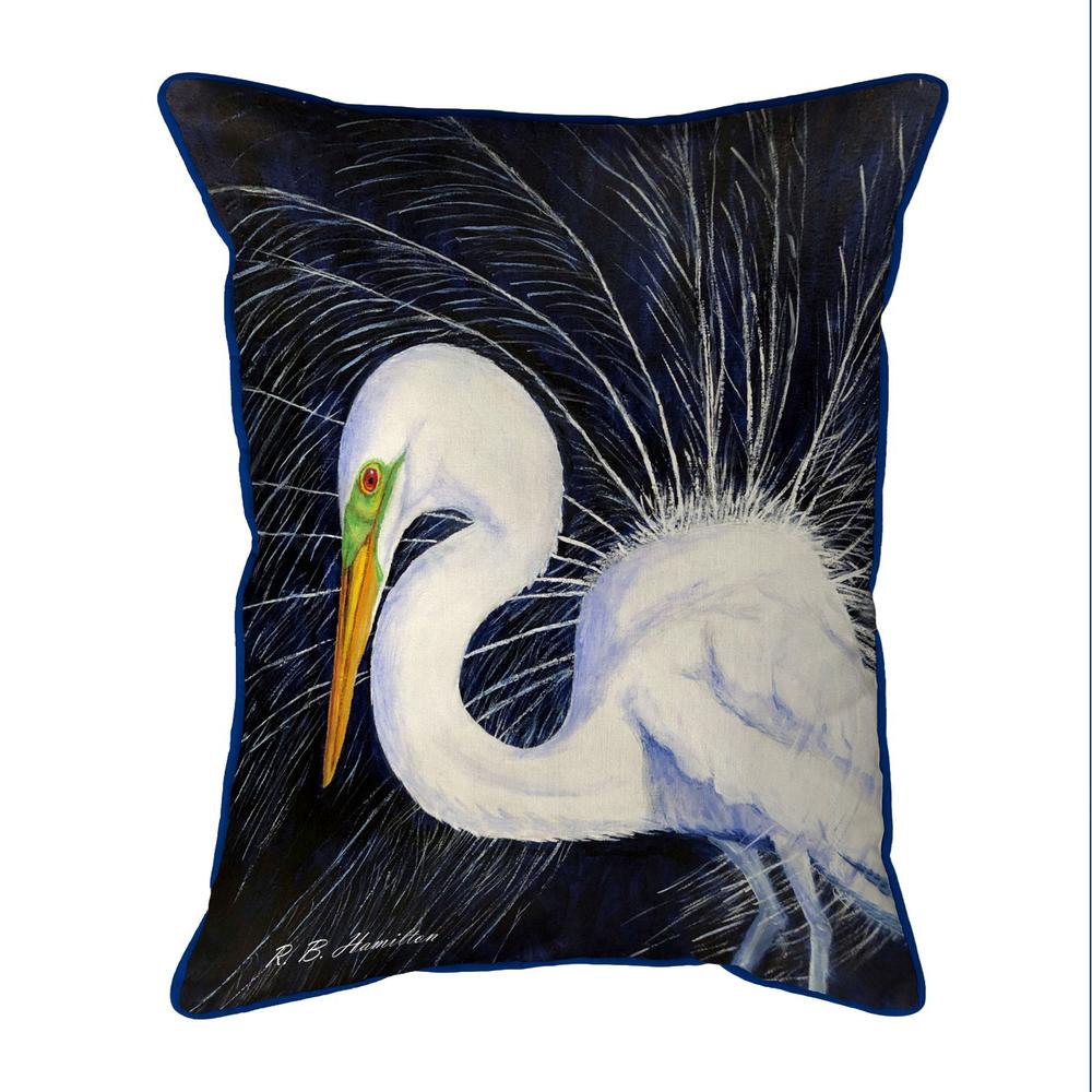Breeding Egret Small Pillow 11x14