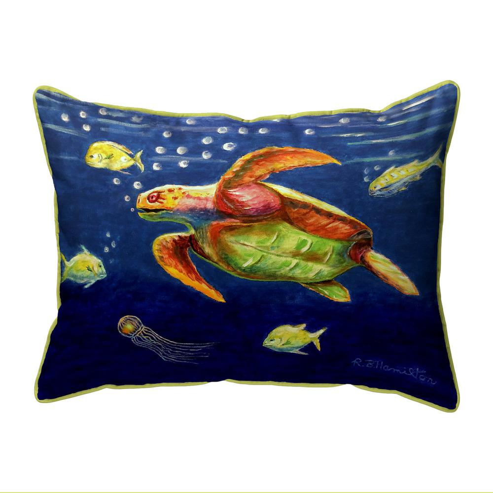 Sea Turtle Small Pillow 11x14