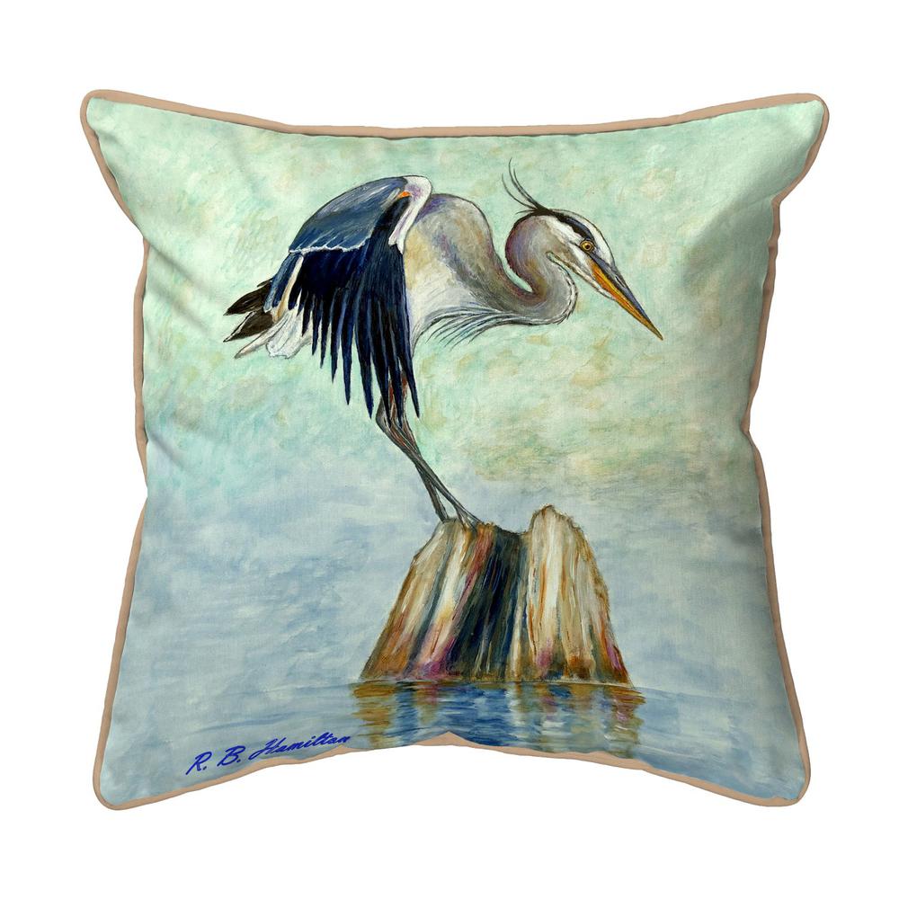 Balancing Heron 12x12 Small Indoor/Outdoor Pillow