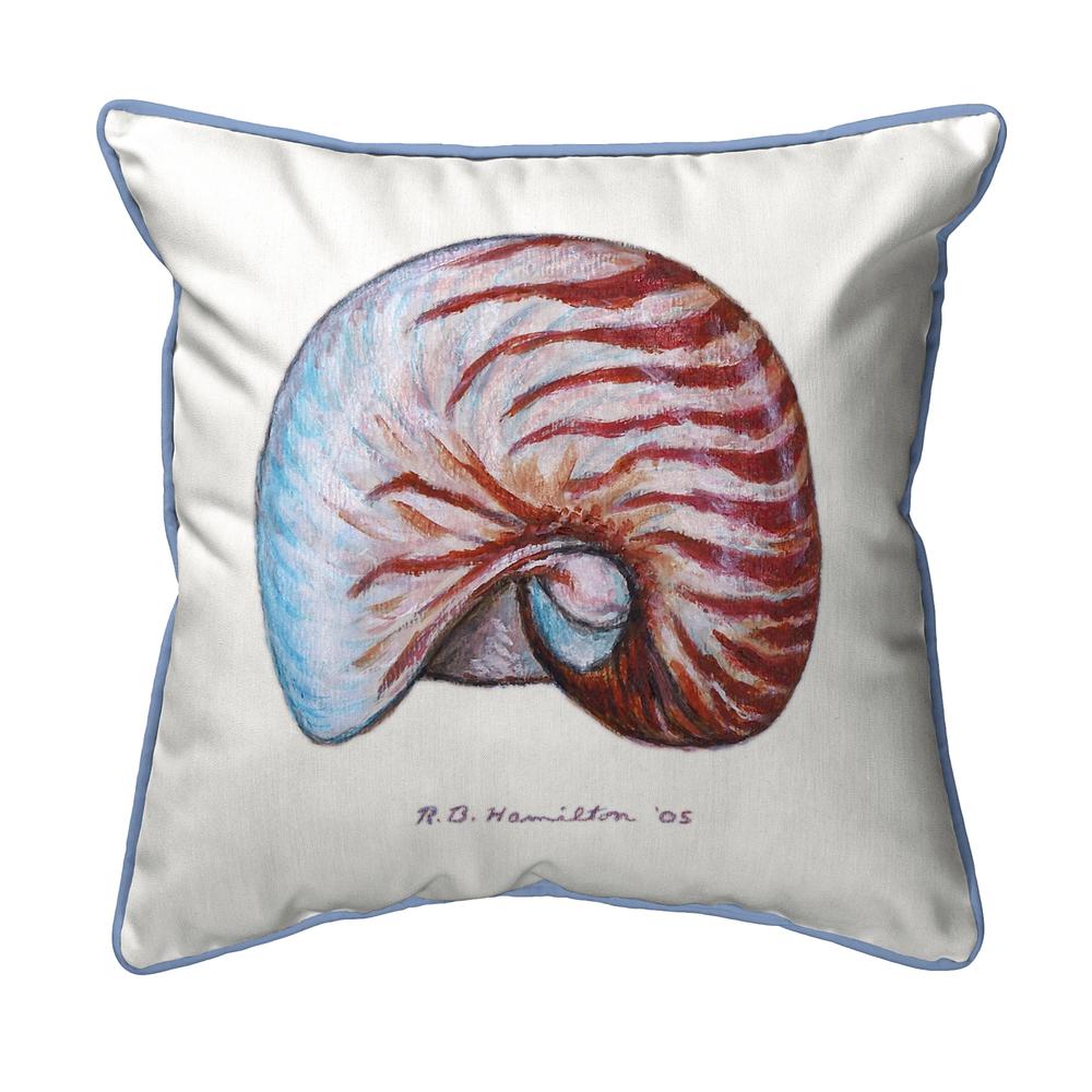 Nautilus Shell Small Indoor/Outdoor Pillow 12x12
