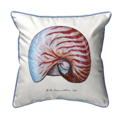 Nautilus Shell Small Indoor/Outdoor Pillow 12x12
