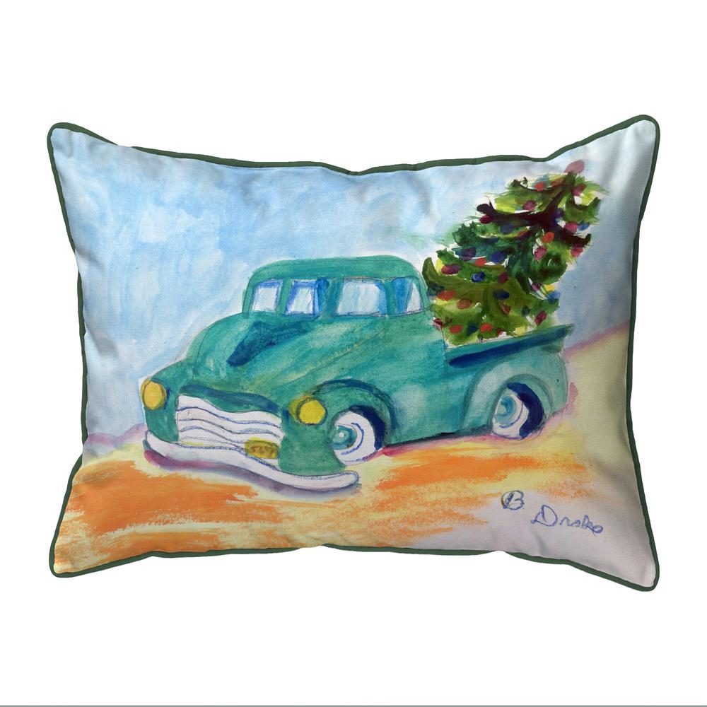 Green Truck Small Indoor/Outdoor Pillow 11x14
