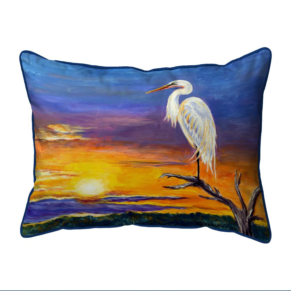Egret Sunset Small Indoor/Outdoor Pillow 11x14
