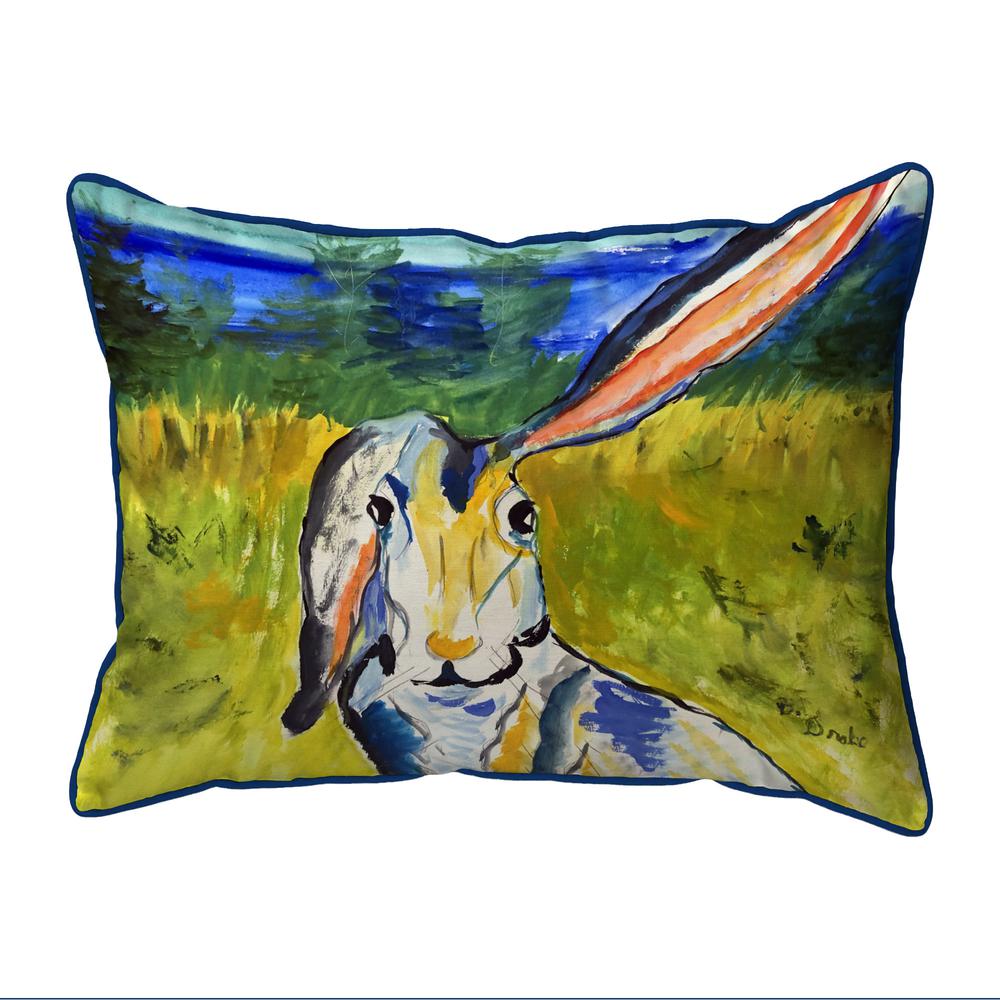 Rabbit Portrait Small Indoor/Outdoor Pillow 11x14
