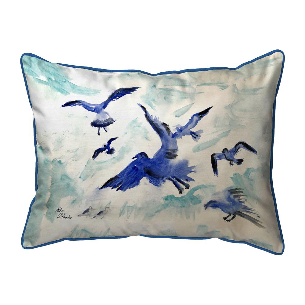 Flocking Gulls Small Indoor/Outdoor Pillow 11x14