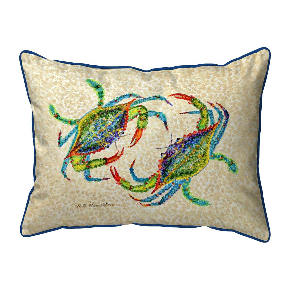 Crab Dance Small Indoor/Outdoor Pillow 11x14