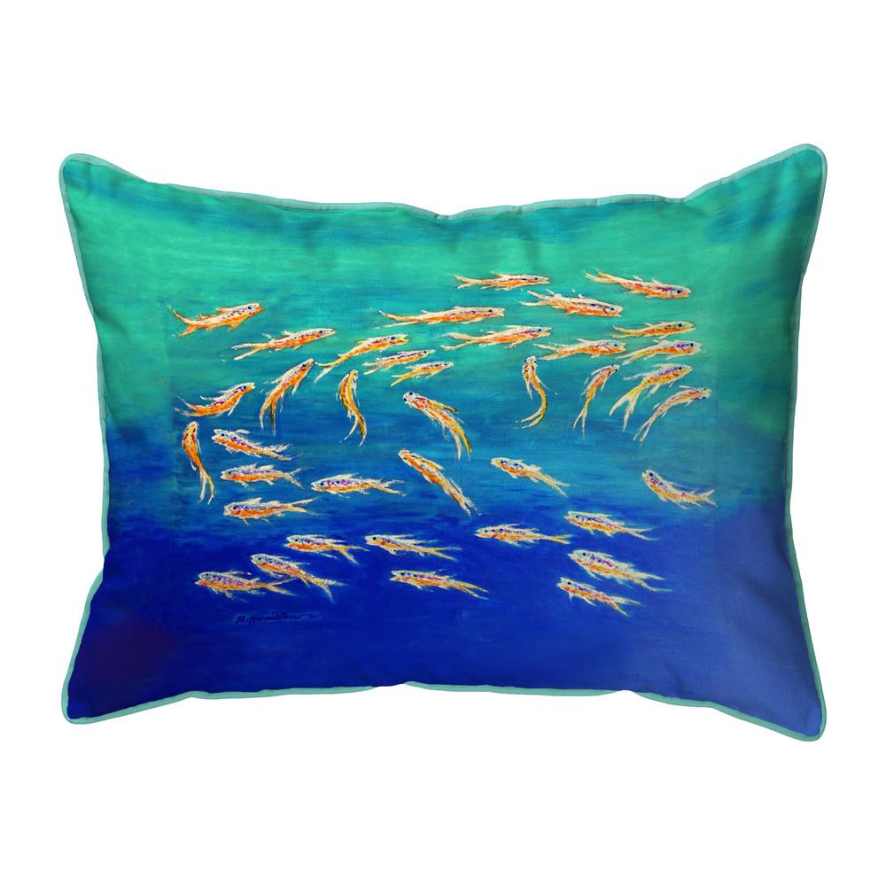 Schooling Fish Small Indoor/Outdoor Pillow 11x14