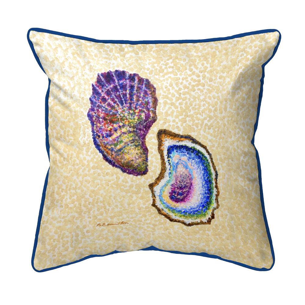 Two Oysters Small Indoor/Outdoor Pillow 12x12