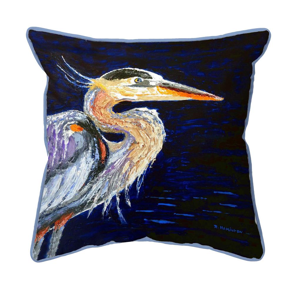 Palette Blue Heron Small Indoor/Outdoor Pillow 12x12