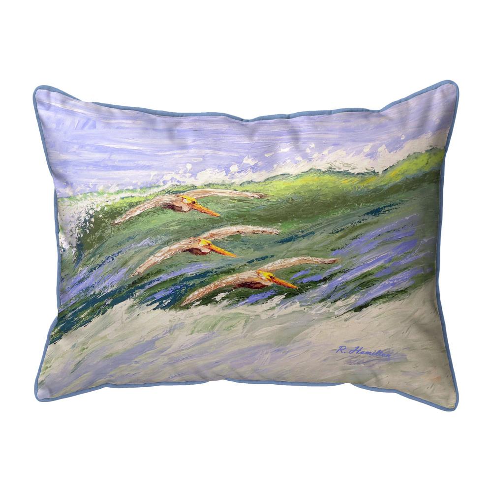 Pelicans Cruising Small Indoor/Outdoor Pillow 11x14